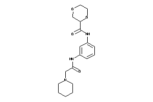 N-[3-[(2-piperidinoacetyl)amino]phenyl]-1,4-dioxane-2-carboxamide