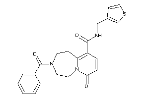 Image of 3-benzoyl-7-keto-N-(3-thenyl)-1,2,4,5-tetrahydropyrido[2,1-g][1,4]diazepine-10-carboxamide