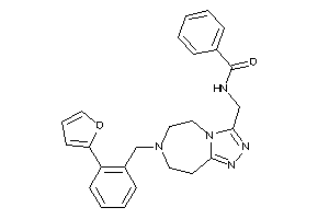 N-[[7-[2-(2-furyl)benzyl]-5,6,8,9-tetrahydro-[1,2,4]triazolo[3,4-g][1,4]diazepin-3-yl]methyl]benzamide