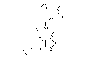 6-cyclopropyl-N-[(4-cyclopropyl-5-thioxo-1H-1,2,4-triazol-3-yl)methyl]-3-keto-1,2-dihydropyrazolo[3,4-b]pyridine-4-carboxamide