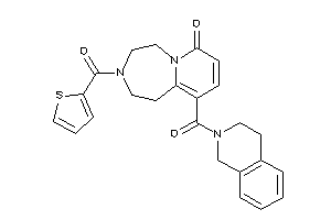 10-(3,4-dihydro-1H-isoquinoline-2-carbonyl)-3-(2-thenoyl)-1,2,4,5-tetrahydropyrido[2,1-g][1,4]diazepin-7-one