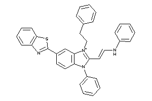 2-[5-(1,3-benzothiazol-2-yl)-3-phenethyl-1-phenyl-benzimidazol-3-ium-2-yl]vinyl-phenyl-amine