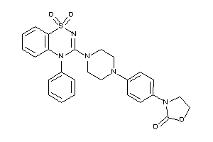 3-[4-[4-(1,1-diketo-4-phenyl-benzo[e][1,2,4]thiadiazin-3-yl)piperazino]phenyl]oxazolidin-2-one