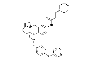 N-[6-keto-2-[[(4-phenoxybenzyl)amino]methyl]-3,4,5,7-tetrahydro-2H-1,5-benzoxazonin-9-yl]-3-morpholino-propionamide