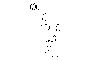 1-hydrocinnamoyl-N-[3-[2-keto-2-[3-(piperidine-1-carbonyl)anilino]ethyl]phenyl]nipecotamide