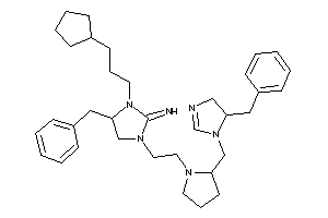 Image of [4-benzyl-1-[2-[2-[(5-benzyl-2-imidazolin-1-yl)methyl]pyrrolidino]ethyl]-3-(3-cyclopentylpropyl)imidazolidin-2-ylidene]amine