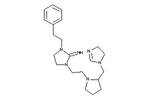 [1-[2-[2-(2-imidazolin-1-ylmethyl)pyrrolidino]ethyl]-3-phenethyl-imidazolidin-2-ylidene]amine