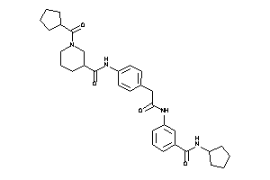 1-(cyclopentanecarbonyl)-N-[4-[2-[3-(cyclopentylcarbamoyl)anilino]-2-keto-ethyl]phenyl]nipecotamide
