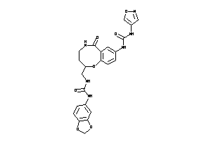 1-(1,3-benzodioxol-5-yl)-3-[[8-(isoxazol-4-ylcarbamoylamino)-6-keto-2,3,4,5-tetrahydro-1,5-benzoxazocin-2-yl]methyl]urea