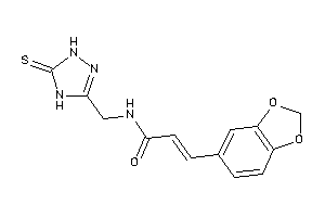 3-(1,3-benzodioxol-5-yl)-N-[(5-thioxo-1,4-dihydro-1,2,4-triazol-3-yl)methyl]acrylamide