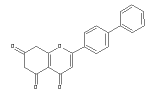 Image of 2-(4-phenylphenyl)-8H-chromene-4,5,7-trione