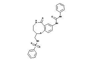 1-[2-(benzenesulfonamidomethyl)-6-keto-2,3,4,5-tetrahydro-1,5-benzoxazocin-8-yl]-3-phenyl-urea