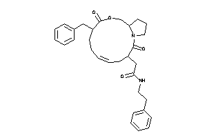 2-(9-benzyl-2,10-diketo-11-oxa-1-azabicyclo[11.3.0]hexadec-5-en-3-yl)-N-phenethyl-acetamide