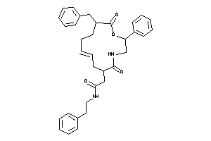 Image of 2-(7-benzyl-8,13-diketo-10-phenyl-9-oxa-12-azacyclotridec-3-en-1-yl)-N-phenethyl-acetamide