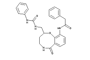 N-[6-keto-2-[(phenylcarbamoylamino)methyl]-2,3,4,5-tetrahydro-1,5-benzoxazocin-10-yl]-2-phenyl-acetamide