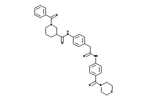 1-benzoyl-N-[4-[2-keto-2-[4-(morpholine-4-carbonyl)anilino]ethyl]phenyl]nipecotamide
