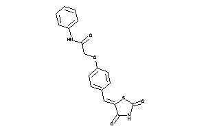 2-[4-[(2,4-diketothiazolidin-5-ylidene)methyl]phenoxy]-N-phenyl-acetamide