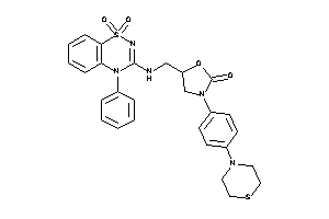 5-[[(1,1-diketo-4-phenyl-benzo[e][1,2,4]thiadiazin-3-yl)amino]methyl]-3-(4-thiomorpholinophenyl)oxazolidin-2-one