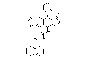 N-[(8-keto-9-phenyl-5a,6,8a,9-tetrahydro-5H-isobenzofuro[5,6-f][1,3]benzodioxol-5-yl)thiocarbamoyl]-1-naphthamide