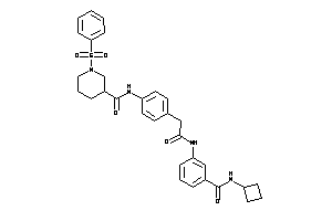 1-besyl-N-[4-[2-[3-(cyclobutylcarbamoyl)anilino]-2-keto-ethyl]phenyl]nipecotamide