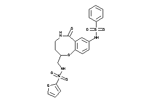 N-[[8-(benzenesulfonamido)-6-keto-2,3,4,5-tetrahydro-1,5-benzoxazocin-2-yl]methyl]thiophene-2-sulfonamide