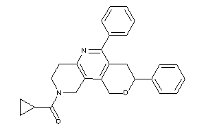 Image of Cyclopropyl-(6,8-diphenyl-1,3,4,7,8,10-hexahydropyrano[4,3-c][1,6]naphthyridin-2-yl)methanone