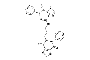 Image of N'-phenyl-N-[3-[[5-(phenylcarbamoyl)-1H-imidazole-4-carbonyl]amino]propyl]-1H-imidazole-4,5-dicarboxamide