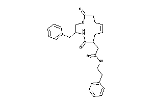Image of 2-(10-benzyl-7,12-diketo-8-oxa-11-azacyclododec-3-en-1-yl)-N-phenethyl-acetamide
