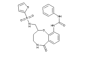 1-[6-keto-2-[(2-thienylsulfonylamino)methyl]-2,3,4,5-tetrahydro-1,5-benzoxazocin-10-yl]-3-phenyl-urea