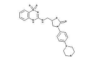 5-[[(1,1-diketo-4H-benzo[e][1,2,4]thiadiazin-3-yl)amino]methyl]-3-(4-thiomorpholinophenyl)oxazolidin-2-one