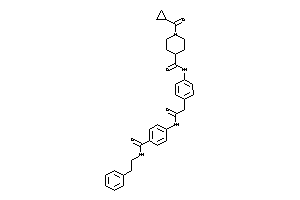 Image of 1-(cyclopropanecarbonyl)-N-[4-[2-keto-2-[4-(phenethylcarbamoyl)anilino]ethyl]phenyl]isonipecotamide