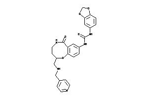 1-(1,3-benzodioxol-5-yl)-3-[6-keto-2-[(4-pyridylmethylamino)methyl]-2,3,4,5-tetrahydro-1,5-benzoxazocin-8-yl]urea