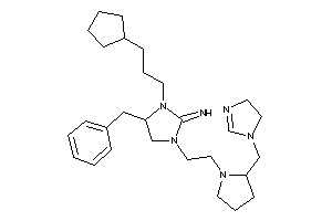 [4-benzyl-3-(3-cyclopentylpropyl)-1-[2-[2-(2-imidazolin-1-ylmethyl)pyrrolidino]ethyl]imidazolidin-2-ylidene]amine
