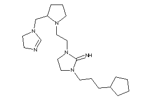 [1-(3-cyclopentylpropyl)-3-[2-[2-(2-imidazolin-1-ylmethyl)pyrrolidino]ethyl]imidazolidin-2-ylidene]amine