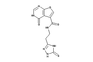 4-keto-N-[2-(5-thioxo-1,4-dihydro-1,2,4-triazol-3-yl)ethyl]-3H-furo[2,3-d]pyrimidine-5-carboxamide