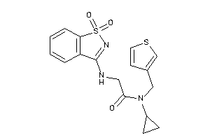 N-cyclopropyl-2-[(1,1-diketo-1,2-benzothiazol-3-yl)amino]-N-(3-thenyl)acetamide