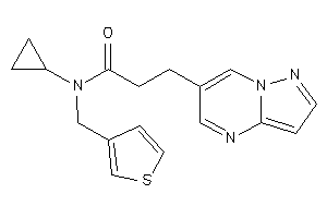 N-cyclopropyl-3-pyrazolo[1,5-a]pyrimidin-6-yl-N-(3-thenyl)propionamide