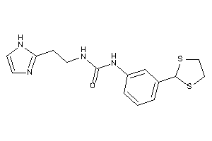 1-[3-(1,3-dithiolan-2-yl)phenyl]-3-[2-(1H-imidazol-2-yl)ethyl]urea