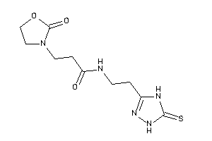 3-(2-ketooxazolidin-3-yl)-N-[2-(5-thioxo-1,4-dihydro-1,2,4-triazol-3-yl)ethyl]propionamide