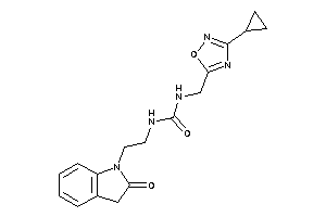 1-[(3-cyclopropyl-1,2,4-oxadiazol-5-yl)methyl]-3-[2-(2-ketoindolin-1-yl)ethyl]urea