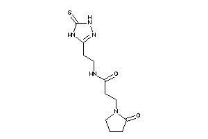 3-(2-ketopyrrolidino)-N-[2-(5-thioxo-1,4-dihydro-1,2,4-triazol-3-yl)ethyl]propionamide