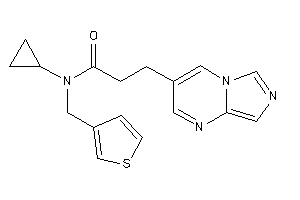 Image of N-cyclopropyl-3-imidazo[1,5-a]pyrimidin-3-yl-N-(3-thenyl)propionamide