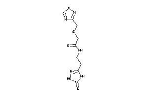 Image of 2-(1,2,4-oxadiazol-3-ylmethylthio)-N-[2-(5-thioxo-1,4-dihydro-1,2,4-triazol-3-yl)ethyl]acetamide
