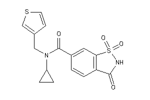 N-cyclopropyl-1,1,3-triketo-N-(3-thenyl)-1,2-benzothiazole-6-carboxamide