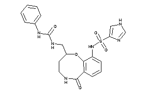 1-[[10-(1H-imidazol-4-ylsulfonylamino)-6-keto-2,3,4,5-tetrahydro-1,5-benzoxazocin-2-yl]methyl]-3-phenyl-urea