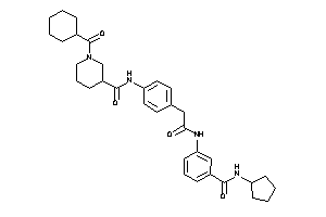 Image of 1-(cyclohexanecarbonyl)-N-[4-[2-[3-(cyclopentylcarbamoyl)anilino]-2-keto-ethyl]phenyl]nipecotamide