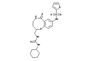 1-cyclohexyl-3-[[6-keto-8-(2-thienylsulfonylamino)-2,3,4,5-tetrahydro-1,5-benzoxazocin-2-yl]methyl]urea