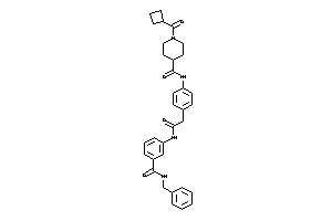 N-[4-[2-[3-(benzylcarbamoyl)anilino]-2-keto-ethyl]phenyl]-1-(cyclobutanecarbonyl)isonipecotamide