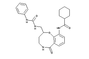 N-[6-keto-2-[(phenylcarbamoylamino)methyl]-2,3,4,5-tetrahydro-1,5-benzoxazocin-10-yl]cyclohexanecarboxamide