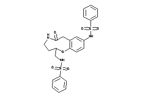 N-[2-(benzenesulfonamidomethyl)-6-keto-3,4,5,7-tetrahydro-2H-1,5-benzoxazonin-9-yl]benzenesulfonamide